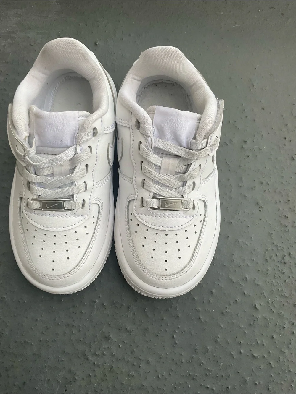 Nike Air Force 1 Low Lace WHITE/WHITE size 9C